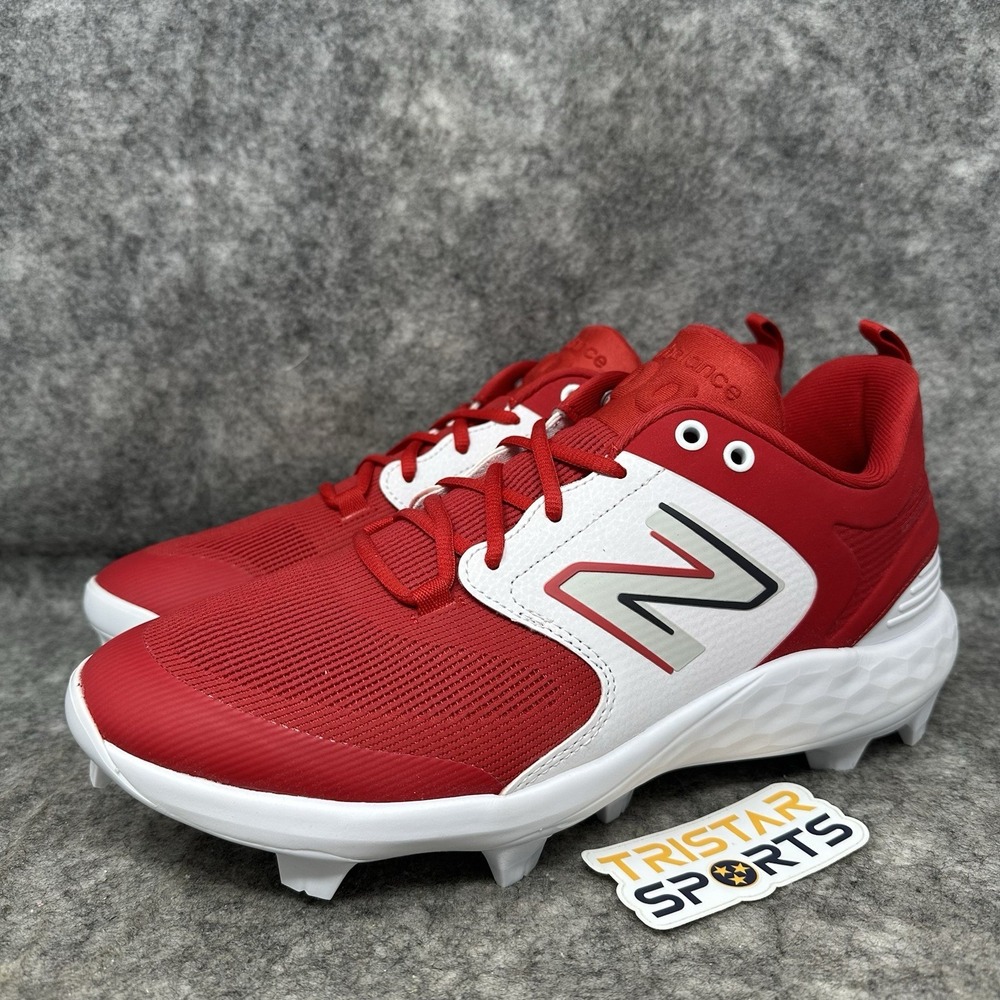New Balance Fresh Foam 3000 V6 Baseball Cleats Mens Size 12 Red White Molded